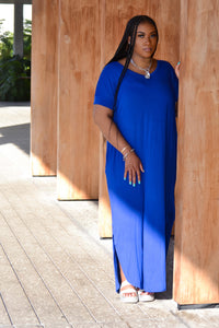 Blues Fashion Girl Maxi Dress