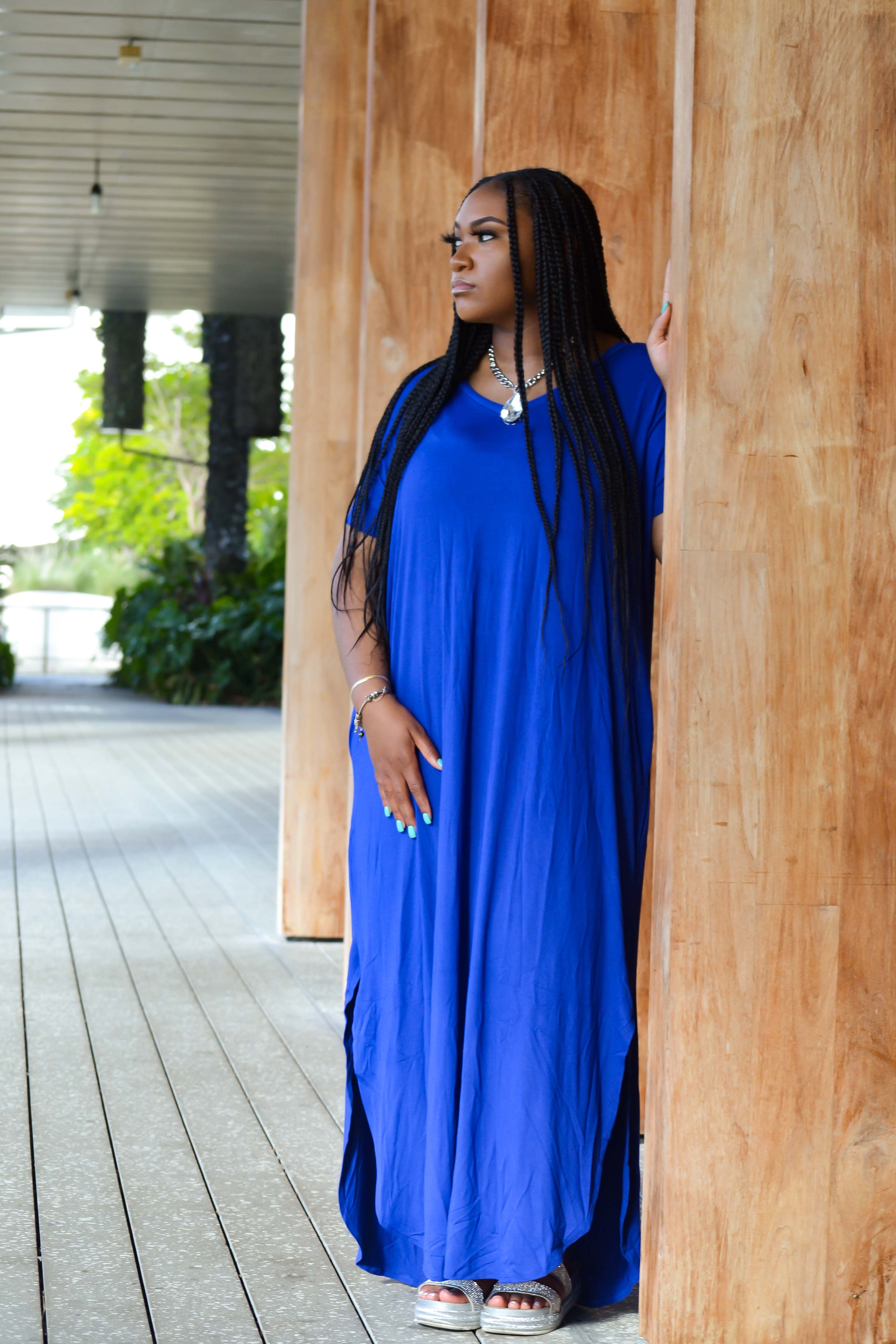 Blues Fashion Girl Maxi Dress